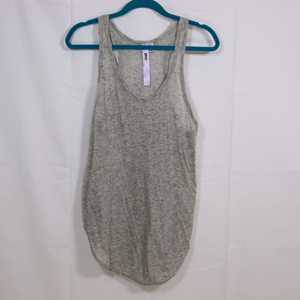 Wilt Slub Tank Top‎ Medium Grey Womens Racerback Curved Hem Casual